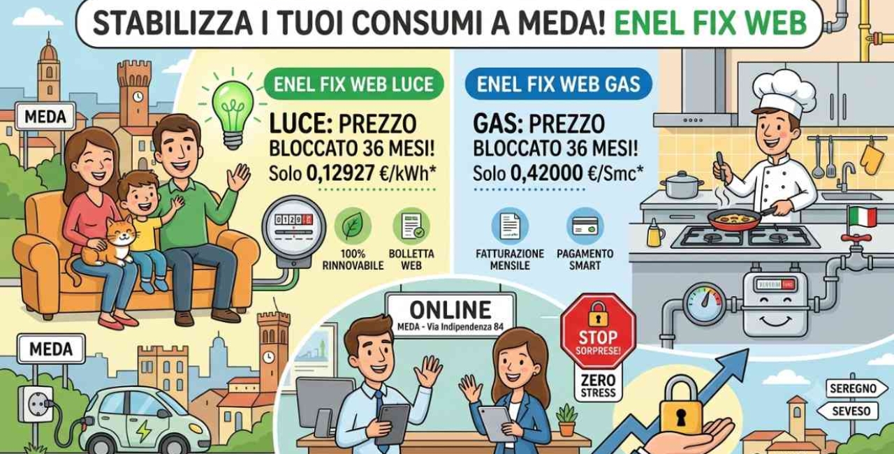 Cambiare fornitore senza stress? Scopri le nuove Offerte Enel Fix Web a Meda!