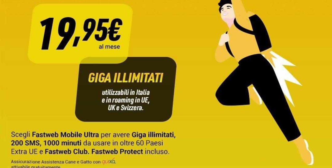 Offerta Fastweb Mobile Ultra a Meda: Giga Illimitati 5G